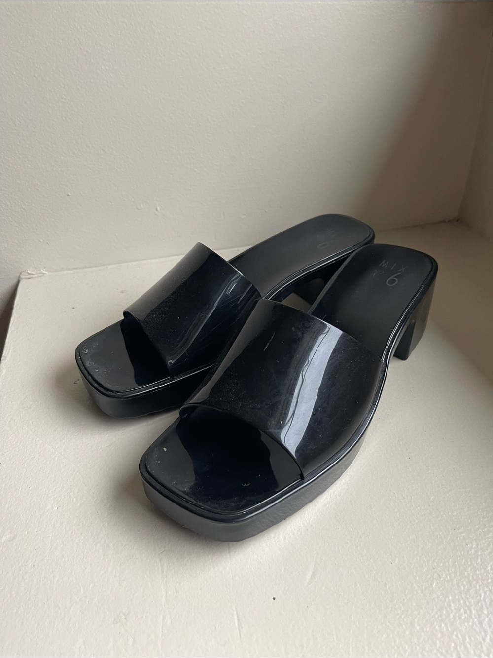 Jelly block heel sandals - size 10